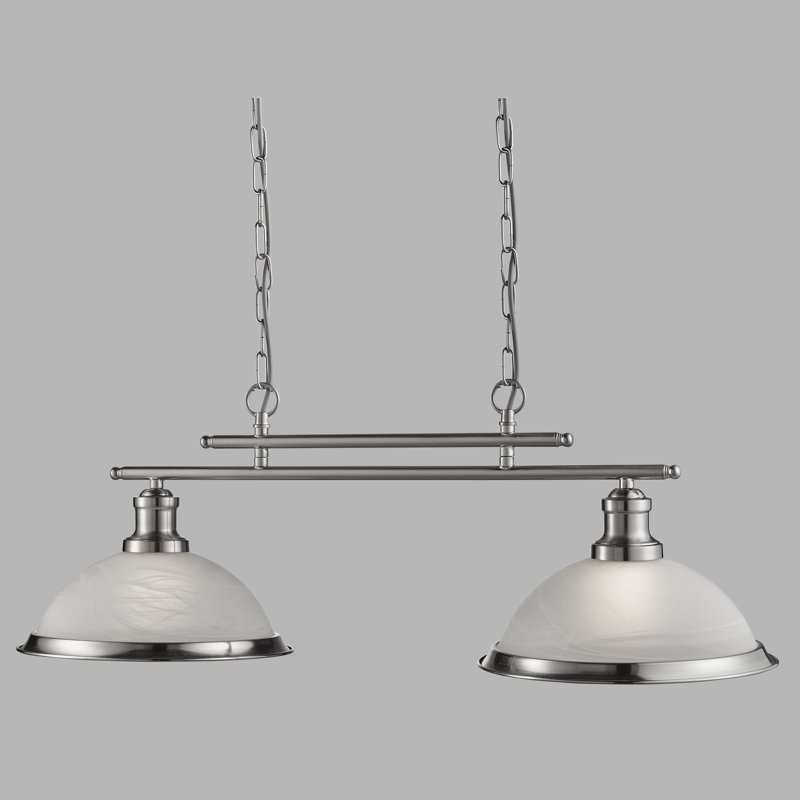 Beverley 2 - Light Kitchen Island Pendant, Satin Silver