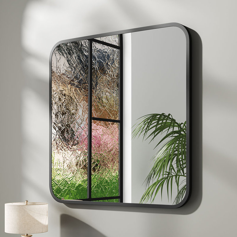 Lafata Metal Square Mirror, 70cm H x 70cm W