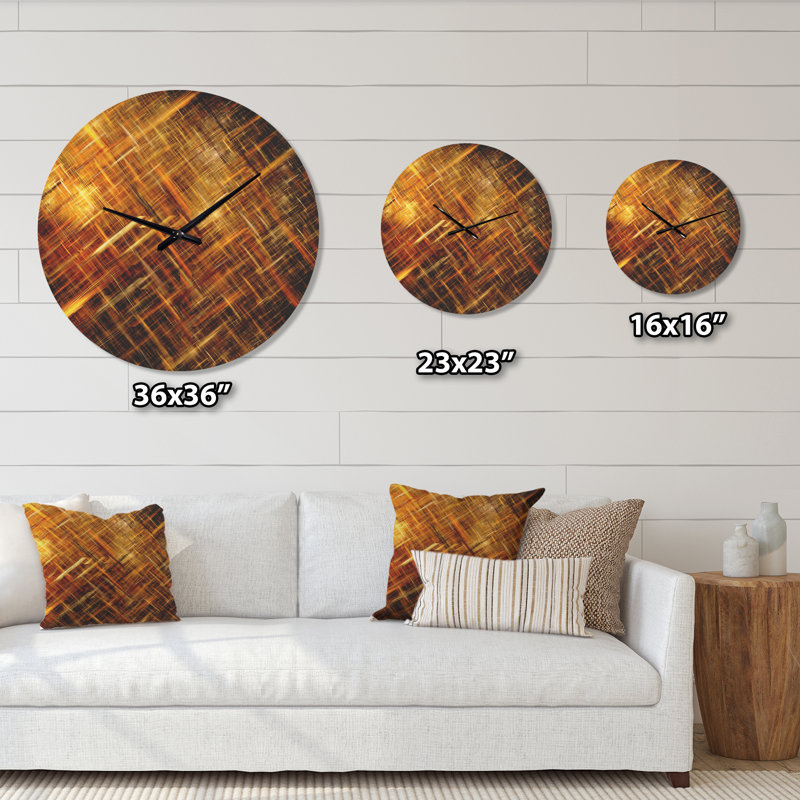 Horloge murale en bois doré, Très grand