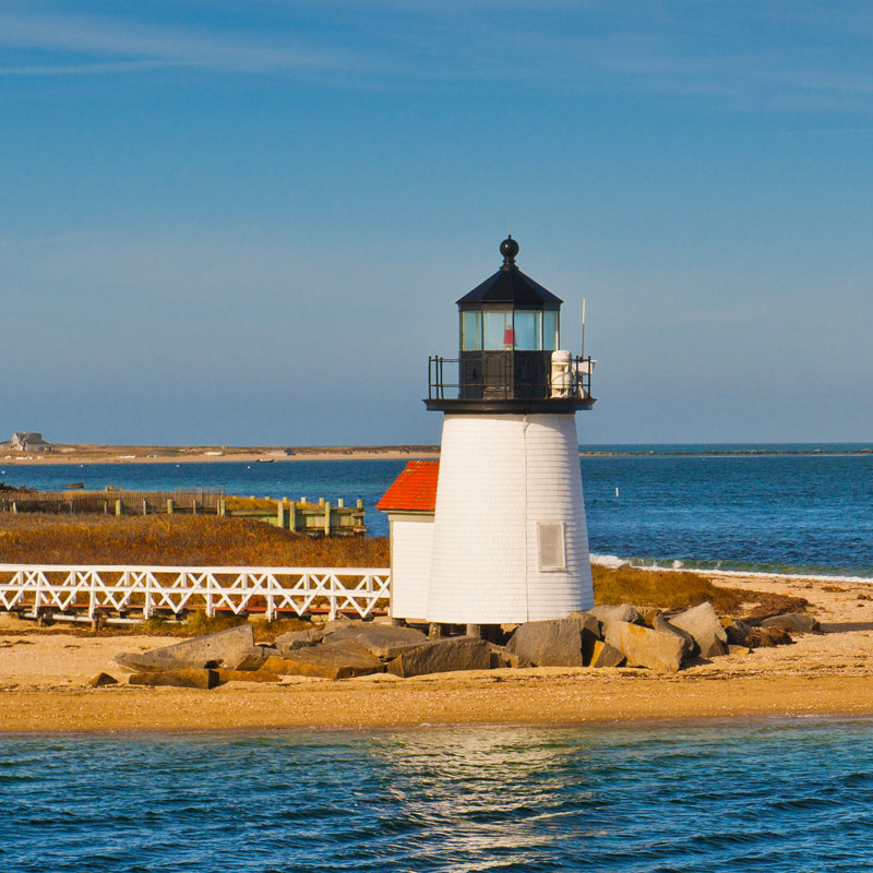 Phare de Brant Point par Marianne Campolongo - photographie sur toile tendue, L 36 po x H 36 po