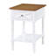Table de bout haute de 25 po avec 1 tiroir et prises encastrées Lirette-517038045