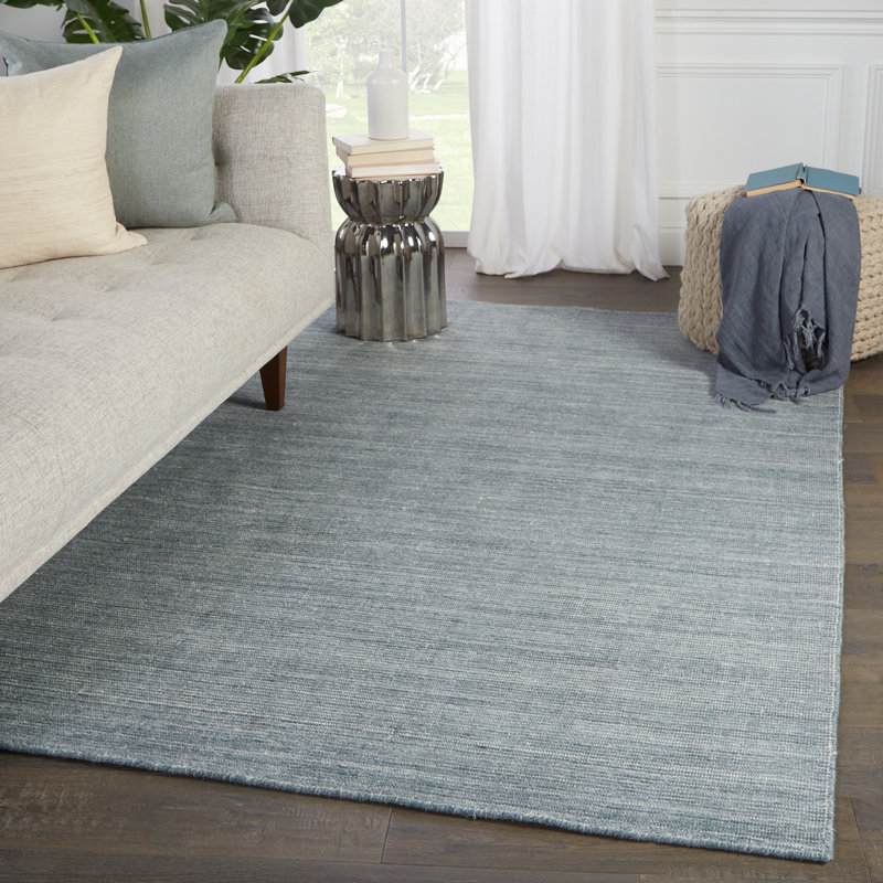 Tapis en polyester tissé à la main Garey, Rectangle de 5 pi x 8 pi