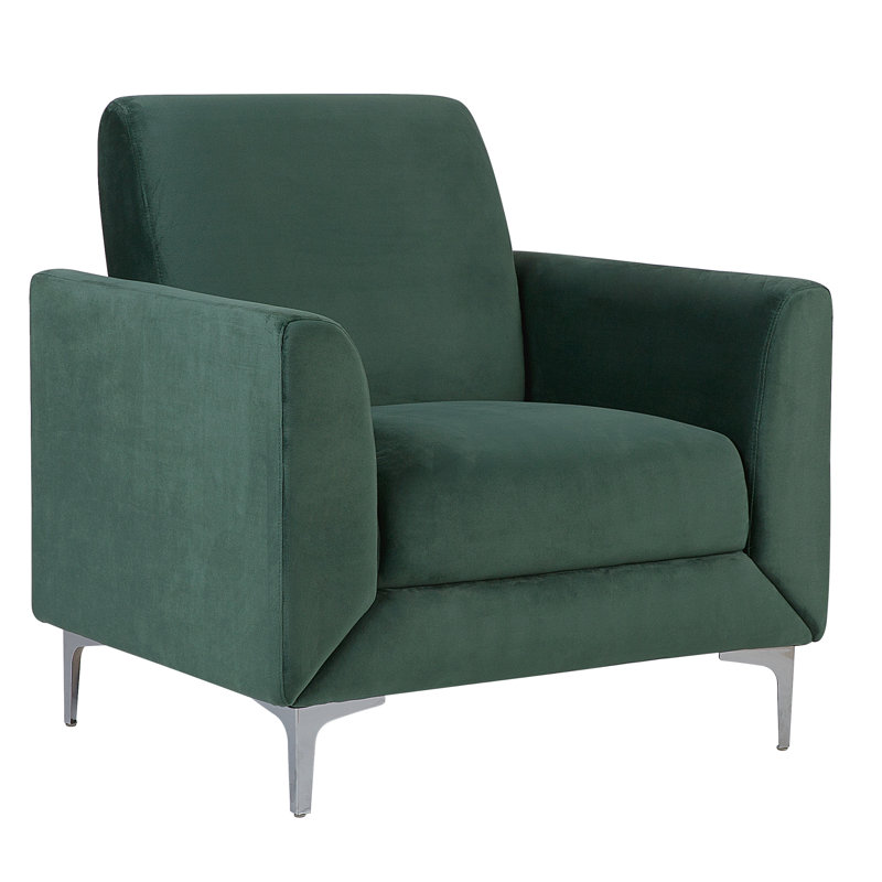 Rhomb Upholstered Armchair, Green