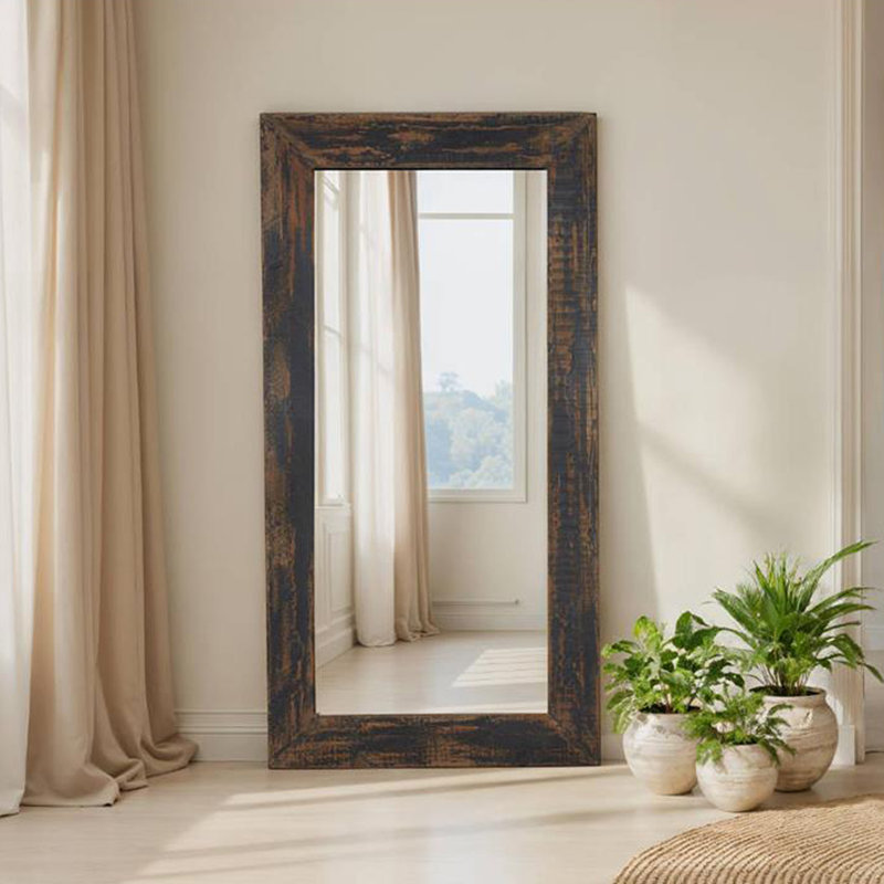 Shuttleworth Leaner Mirror, Antique Black
