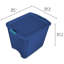 Boîte de rangement en plastique 26 gallons