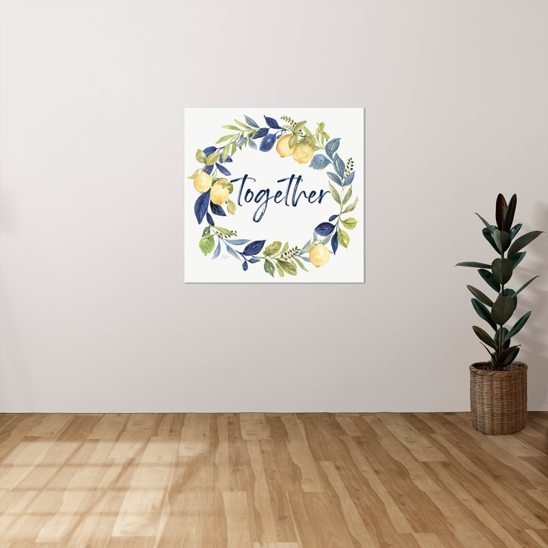 « Together Wreath » de Nan – Impression sur toile, H 18 po x l 18 po x P 1 po
