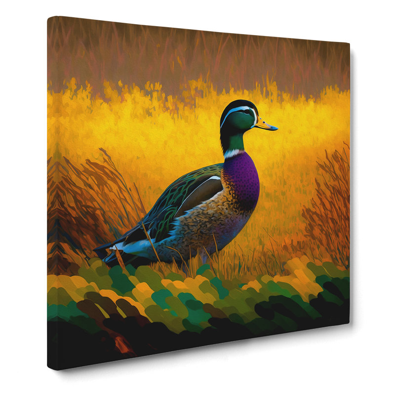 Duck Colour Field Painting - No Frame Print, 35cm H x 35cm W x 3cm D