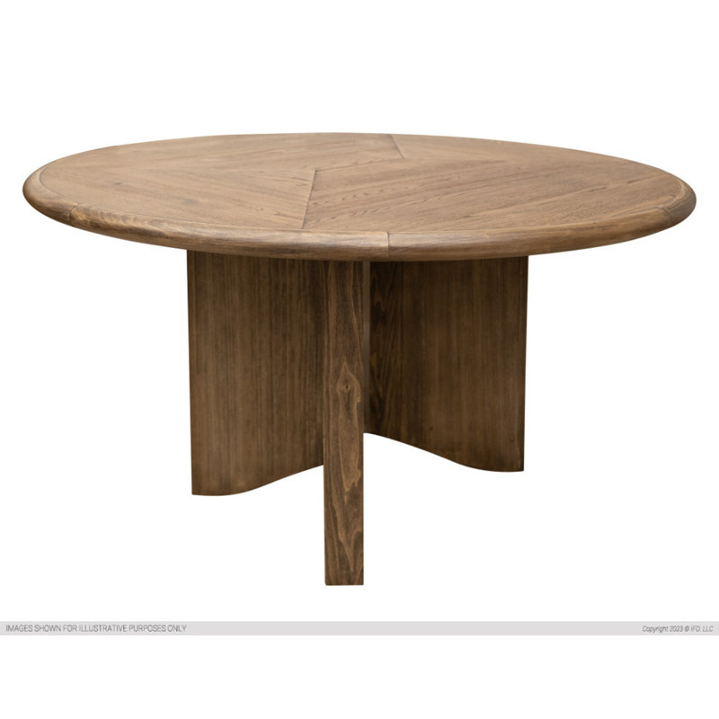 Evelio Round Solid Wood Dining Table