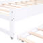 Lit de jour simple TG en blanc, 2 lits gigognes, 3 rangements, charge et construction en bois robuste, lit de jour peu encombrant, solution-467073126