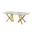 Table basse en acier inoxydable à motif marbré L 50,78 po x l 27,16 po x H 18,11 po pour le salon et le bureau