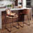 Modern 26" PU Leather Swivel Counter Stool With Low Back Sled Base Footrest-121323532