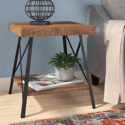 Laguna Solid Wood End Table with Storage by Sand & Stable