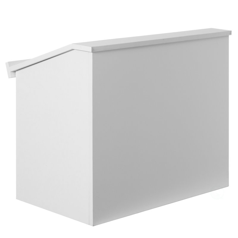 White Foldable Tabletop Portable Lectern for Office and Home