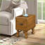 Table basse antique en pin massif pour petits espaces, assemblage facile et surface facile à nettoyer-432570605