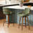 26'' Counter Modern Upholstered 360° Swivel Bar Stools With Curved Backrest & Solid Wood Frame -Linen (Set Of 4)-534405172
