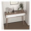 Table d'entrée avec 2 portes coulissantes blanches, console avec espace de rangement et pieds en bois, table de canapé derrière le canapé pour le couloir, salon, couleur naturelle