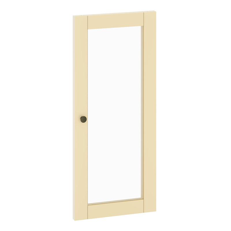 Ensemble de porte d'armoire modulaire 100% bois massif Ramdev, Jaune