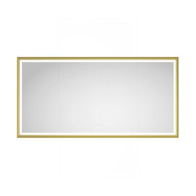 LED Bathroom Wall Mounted Mirror With Anti-Fog And Dimmer Function