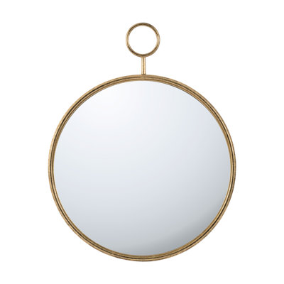 26.4X32.3 Inch Gold Metal Frame Mirror For Wall - Living Room, Entryway, Office Clear Reflection, Strong Build 26.4X1.8X32.3 Inches Decorate Crystal Design