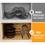 Support à casseroles robuste avec porte-couvercle - Rangement de cuisine pour poêle en fonte, plats de cuisson et planches à découper-2037993613