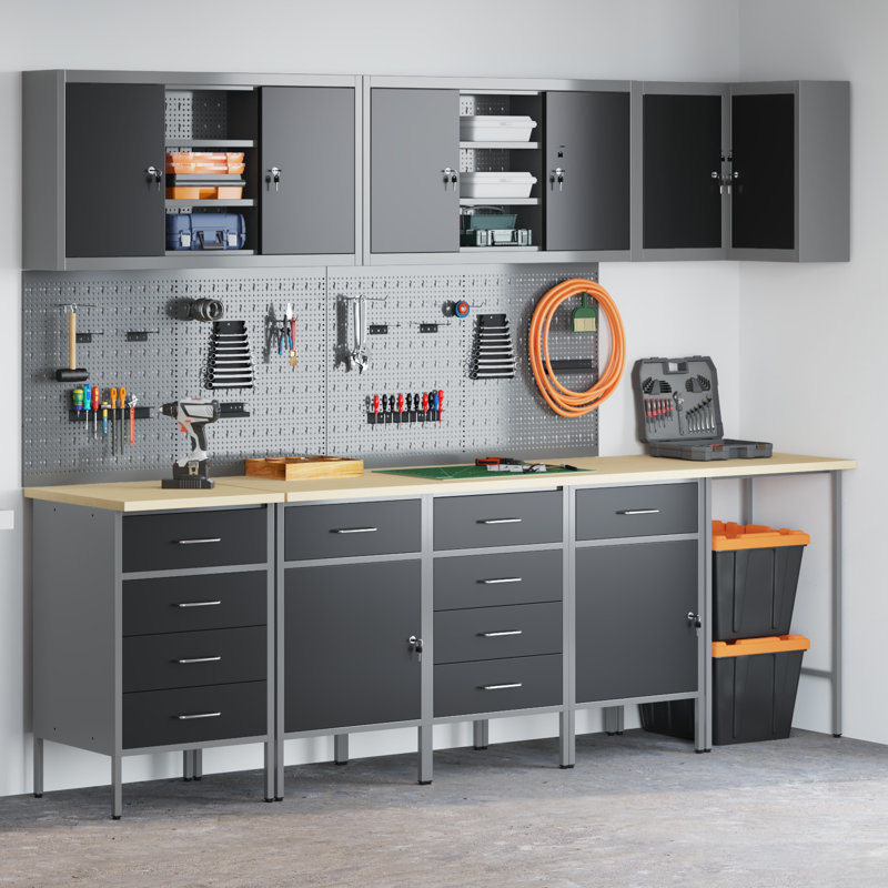Work Cabinet Set, Black