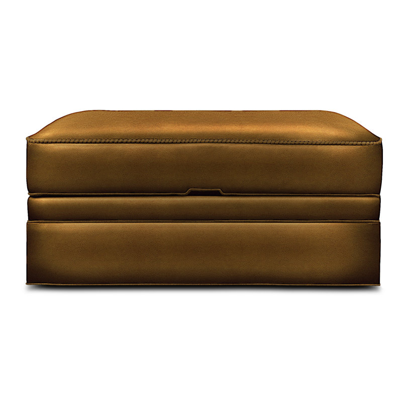 Stafford Leather Ottoman, Mustang (Maestro Artisano), Nutmeg