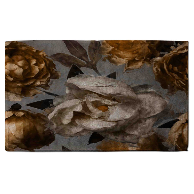 Cotton Floral Waffle Kitchen Towel