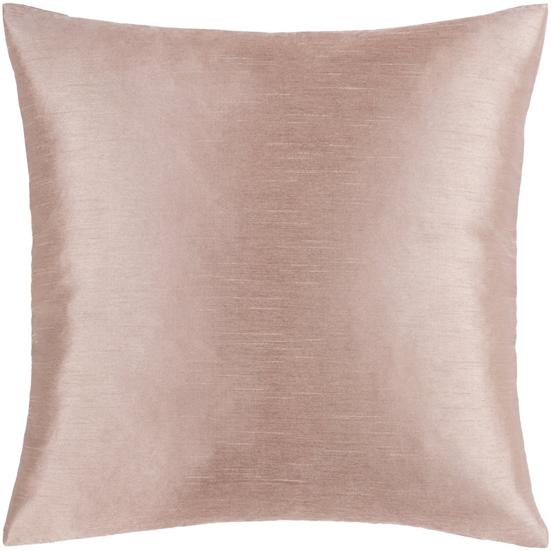  Solid Luxe Solid Border Throw Pillow in , No Fill, 18" x 18"