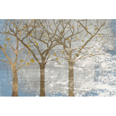 Silhouetted Trees - Wrapped Canvas Painting