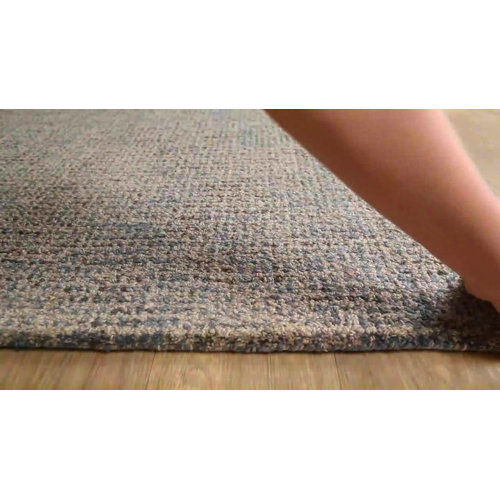 Thaer Handmade Tufted Light Blue/Cream Area Rug