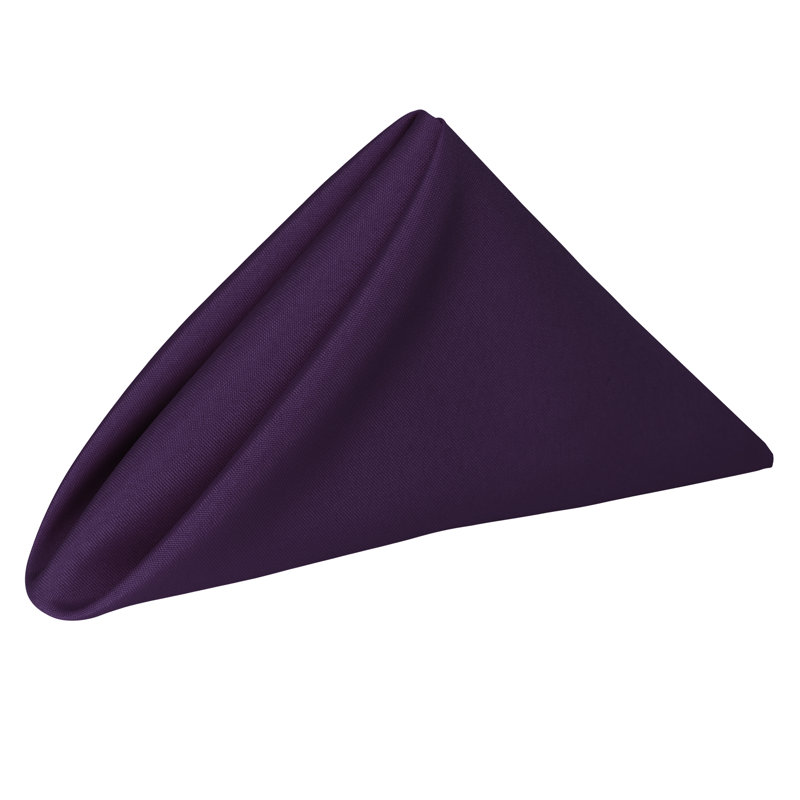 Polyester Square Napkin, Aubergine, 17" x 17"