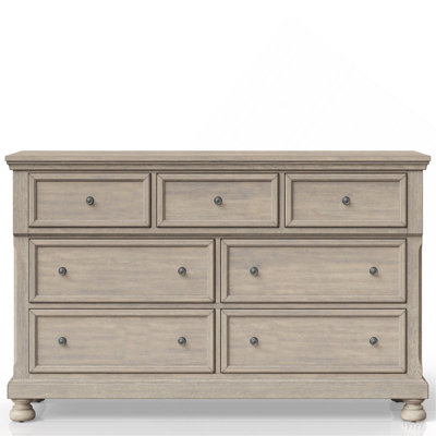 Commode sept tiroirs gris antique