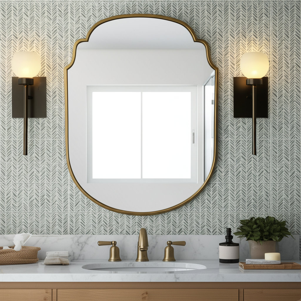 30" Curved Accent Mirror