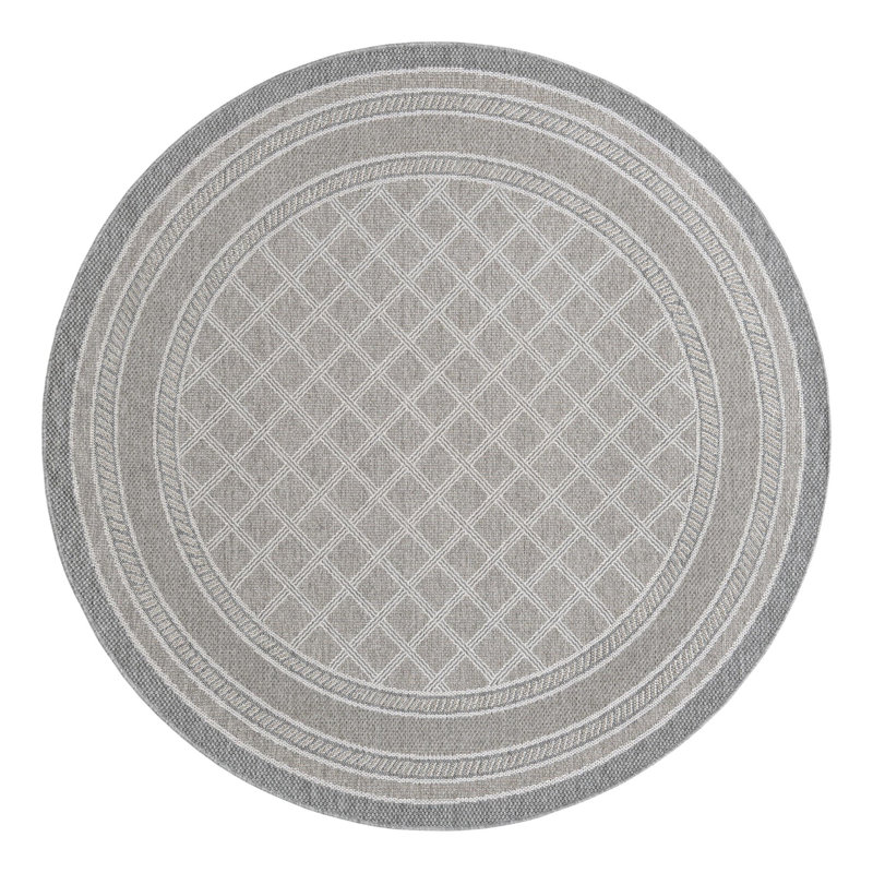 Indoor/Outdoor Trellis Area Rug, Round 7'10"