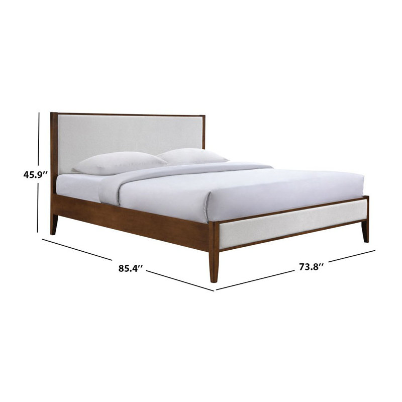 Giuliano Channel Tufted Bed, Brown, Queen