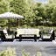 Sterling 4-Piece Outdoor Seating Group with Swivel Chairs and Sunbrella Cushions