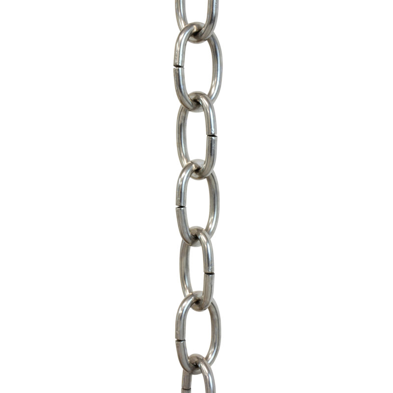 Lustre décoratif à maillons standard, Nickel brossé, 10 pi