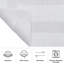Tapis de salle de bain - Ensemble de 3 tapis de bain en coton moelleux 60 x 24 pouces - Tapis de bain lavables à la machine pour la salle de bain, la cuisine ou la salle de lavage (blanc)