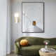 Delania Single Light Glass Dimmable Plug-in Candle Wall Light