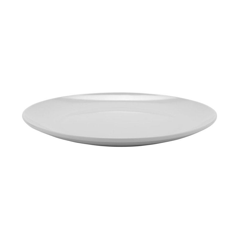 Ensemble de 12 assiettes rondes en mélamine résistantes aux bris GET CS-6102-W, blanc (ensemble de 12)