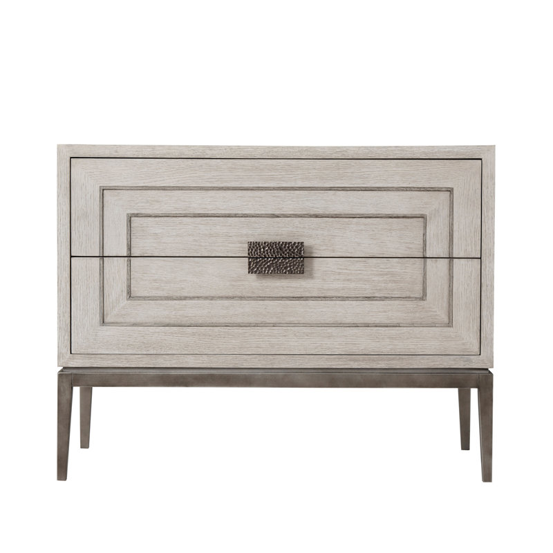 Genevra 2 - Drawer Solid Wood Nightstand, Gowan