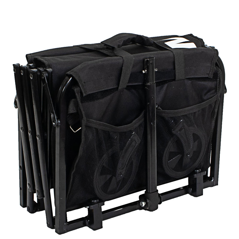 Collapsible Foldable Wagon With Wheels, Black