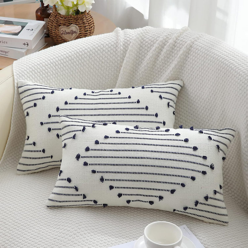 Housse de coussin , Beige / blanc crème