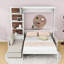 Grand lit escamotable avec canapé et tablettes-304136825