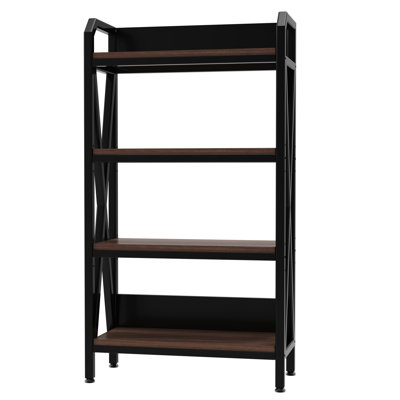 55.97'' 4 - Tier Kitchen Organizer In Metal And Wood For Bathroom, Pantry, Entryway, With Adjustable Shelves, Clean Surfaces, Easy Access Four Storage