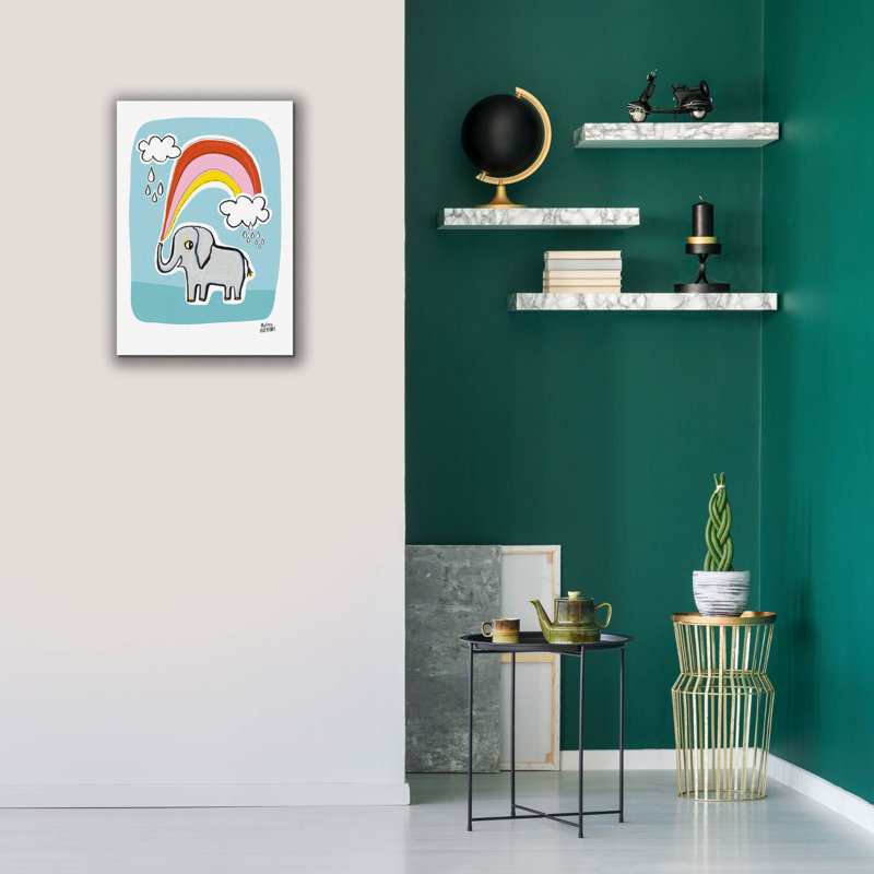 «Wild About You Elephant» par Melissa Averinos, art mural sur toile, H 26 po x l 18 po x P 0,75 po