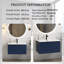 Meuble-lavabo flottant mural 36 po avec lavabo en céramique blanche-740249514