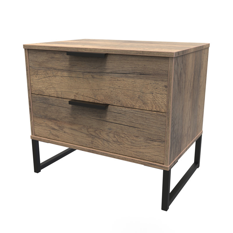 Bisceglia End Table, Brown/Black