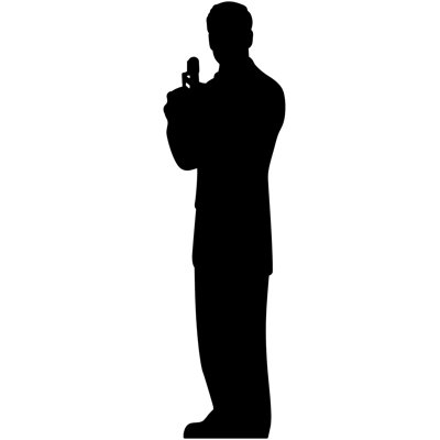 Secret Agent Male Single Cardboard Standup