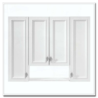 Bathroom Cabinet with 5 Adjustable Shelves, Wall-Mounted Medicine Cabinet for Bathroom, Soft-Closing Hinges, Open Shelving